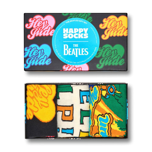 Happy Socks x The Beatles 3 Pack Gift Set P003943 Women's Box Photo 1
