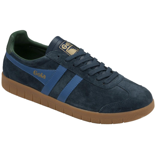 Gola Classics Men's Hurricane Suede Trainers in Navy and Sapphire CMB046EH Main Photo
