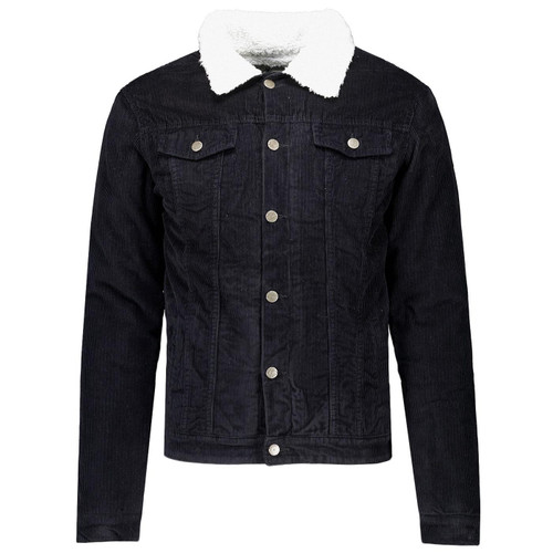 Madcap England Woburn Sherpa Lined Trucker Jacket in Black