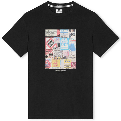 Weekend Offender Passes Retro Concert Gig Pass T-shirt in Black Flat Shot