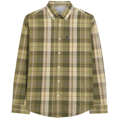 Ben Sherman Heritage Check Long Sleeve Button Down Shirt in Green
