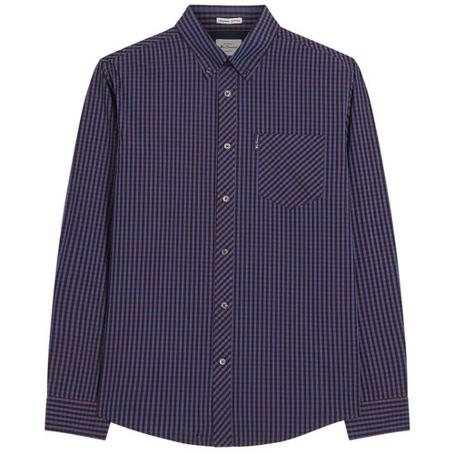 Ben Sherman Men's Mod Button Down Gingham Shirt in Red 1012492 550