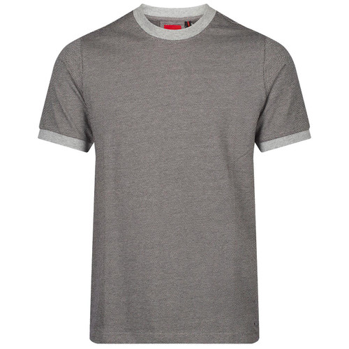 Luke Albaicin Men's Retro Herringbone T-shirt in Black and Grey