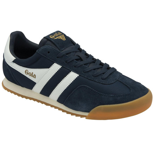 Gola Classics Europa Retro 1970s Nylon Trainers in Navy and White CMB561EW