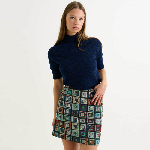 Louche London Aubin 70s Patch A-Line Mini Skirt 60016