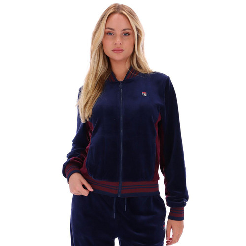 Fila Vintage Women's Jenesis Velour Track Top in Navy/Fig SS25WC016 410 