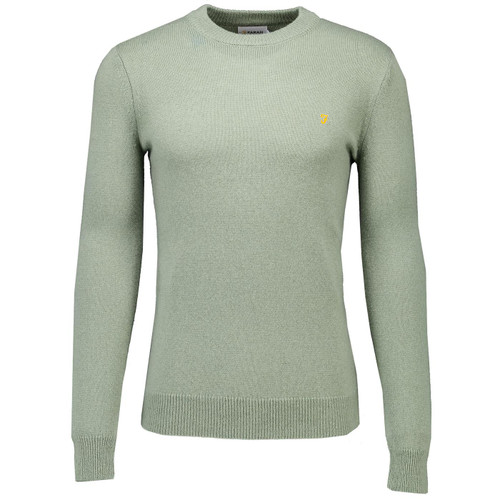 Farah Men's Maidstone Lambswool Knitted Sweater in Tarragon Green F4GFF060