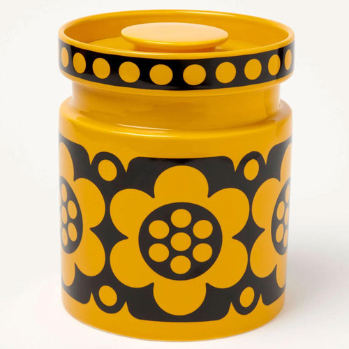 Magpie x Hornsea Pottery Retro Daisy Flower Cookie Jar in Yellow MA1664