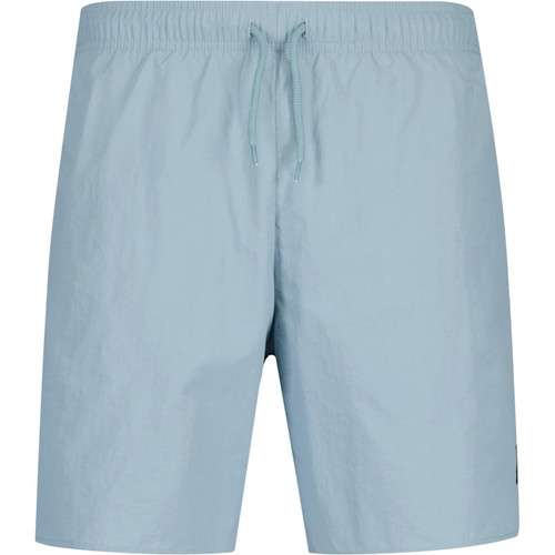 lyle and scott mens classic plain drawstring swim shorts slate blue
