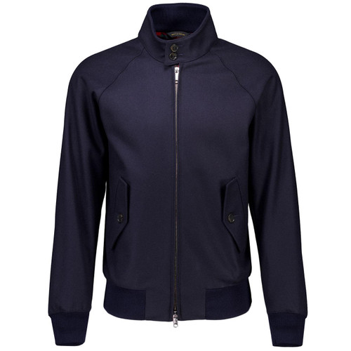 Baracuta G9 Melton Winter Harrington Jacket in Deep Lake Made in England