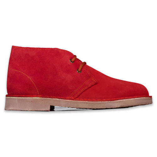 Roamers Men's Mod Suede 2 Eyelet Desert Boots in Red M467DS