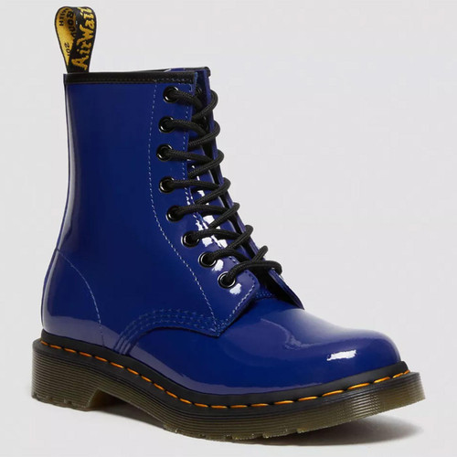 Dr Martens Men's 1460 Patent Lamper Boots in Blueprint Patent Leather Dr Martens Men's 1460 Patent Lamper Boots in Blueprint Patent Leather