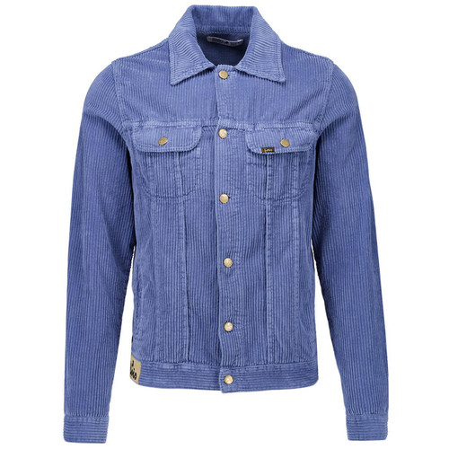 Lois Tejana Jumbo Cord Men's Retro Western Trucker Jacket in Light Blue - Main View
