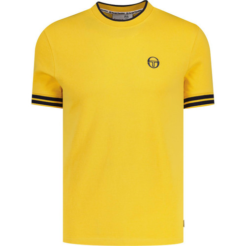 Sergio Tacchini Iceberg Stripe Cuff Tee in Daffodil Yellow STM12130 443