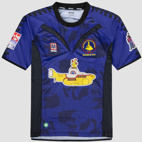 Meyba x The Beatles Yellow Submarine Third Football Shirt in Blue - Retro Football Top - Main View
