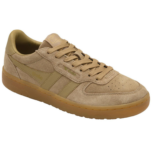 Gola Classics Women's Hawk 86 Retro Suede Trainers in Light Caramel CLB571LC Main View