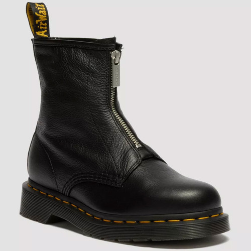 Dr Martens Women's 1460 Virginia Soft Leather Zip Up Boots in Black 42352001