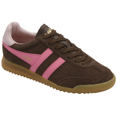 Gola Classics Torpedo Women's Retro Suede Trainers in Dark Brown CLB761TK Main View