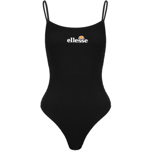 Ellesse Suro Retro Ribbed Embroidered Logo Swimsuit in Black