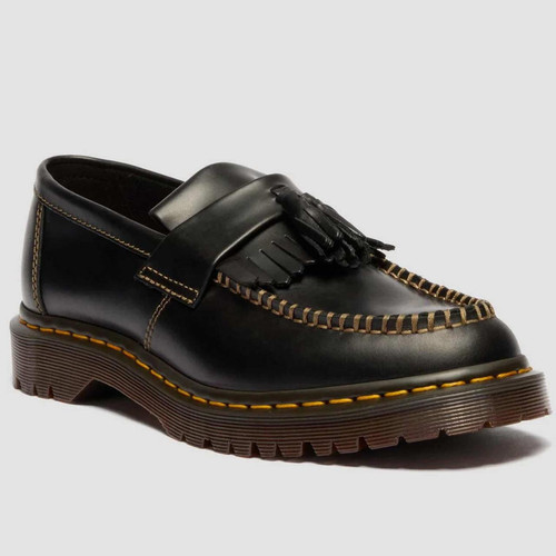 Dr Martens Adrian Men's Orleans Leather Tassel Loafers in Black Main View