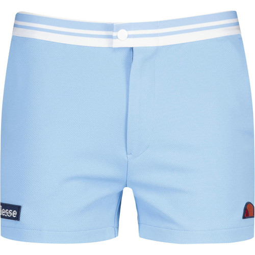 ellesse mens tortoreto retro 1980s contrast details tennis shorts light blue