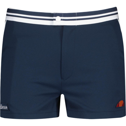 ellesse mens tortoreto retro 1980s contrast details tennis shorts navy
