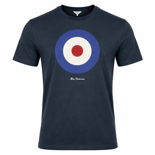 Ben Sherman Men's Signature Mod Target T-shirt in Dark Navy - Main View