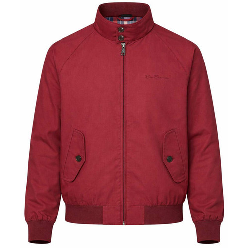 Ben Sherman Men's Mod Signature Harrington jacket in Cherry Main View
