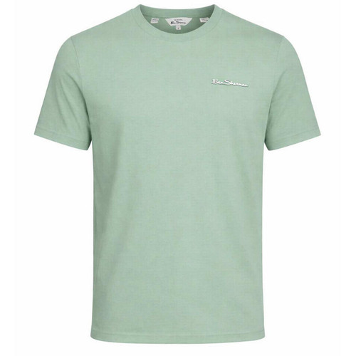 Ben Sherman Men's Retro Signature Crew Neck T-shirt in Sage