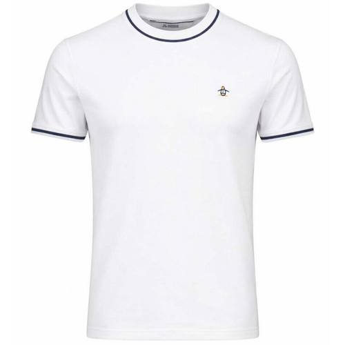 Original Penguin Men's Retro Archive Tipped T-shirt in White