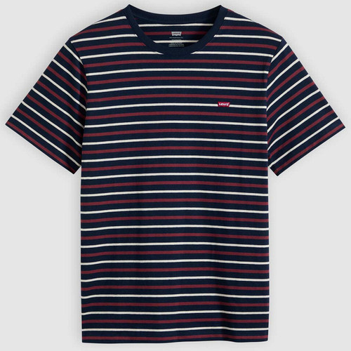 Levi's Original Housemark Andor Stripe T-shirt in Navy - Men's Retro T-shirts - Main View