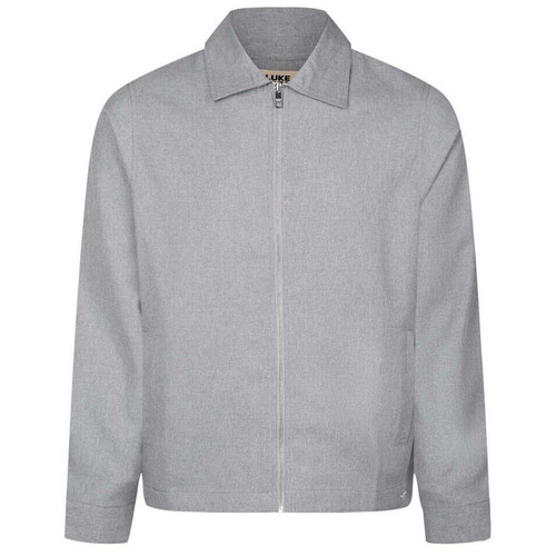 Luke 1977 Emery Men's Retro Woven Collared Jacket in Mid Marl Grey - Main View