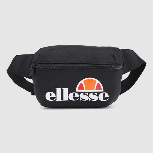 Ellesse Rasco Adjustable Zip Fasten Retro Cross Body Bag in Black
