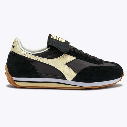 Diadora Rally Indoor Men's Retro 70s Football Trainers with Fold Over Tongue