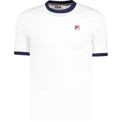 fila vintage mens marconi retro 70s ringer neck tshirt white fila navy