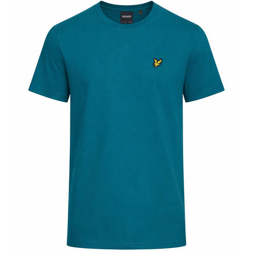 Lyle & Scott Men's Retro Plain Crew Neck T-shirt in Lagoon