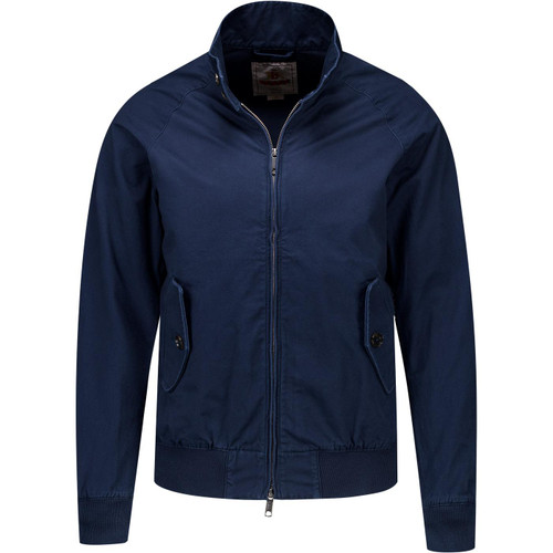 Baracuta Mens G9 Mod Twill Zip Harrington Jacket in Navy