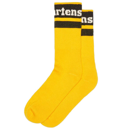 Dr Martens Retro Athletic Logo Socks in Yellow AC681700