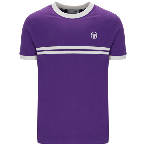 Sergio Tacchini Retro 80s Supermac John McEnroe T-Shirt in Purple