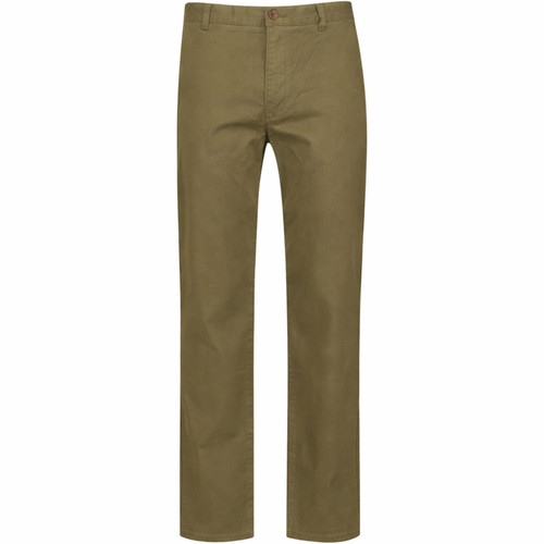 Farah Men's Norwood Regular Fit Twill Chinos in Olive Green