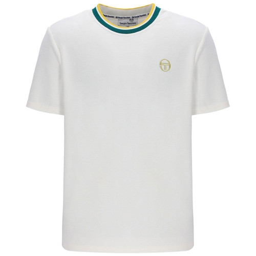 Sergio Tacchini Monte Velour T-Shirt in Gardenia Off White
