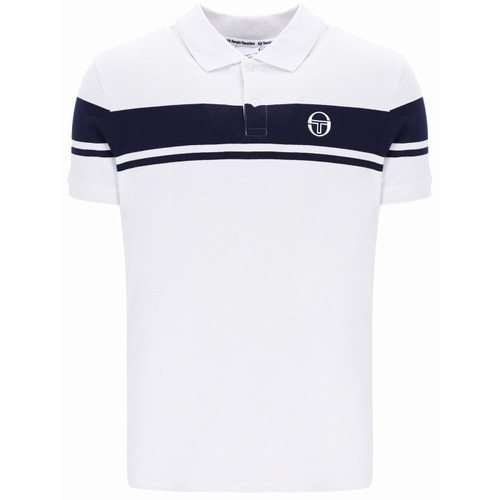 Sergio Tacchini Young Line Retro 80s John McEnroe Tennis Polo in White