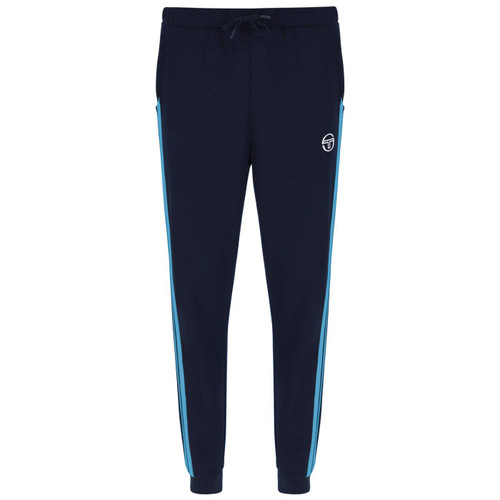 Sergio Tacchini Damarindo Retro Side Stripe Track Pants in Navy/Blue