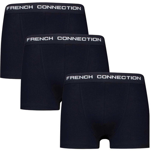 French Connection 3 Pack Boxer Shorts in Box in Marine - Main View