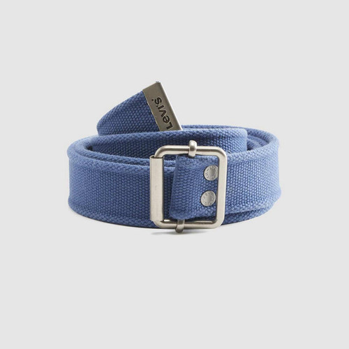 Levi's Men's Retro Washed Cotton Indigo Webbing Belt Main View