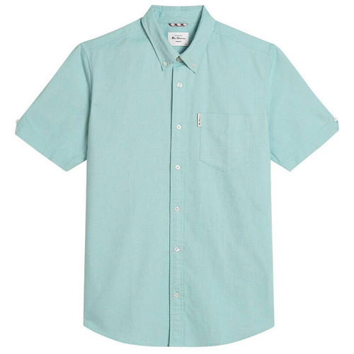 Ben Sherman Men's Mod Shirt Sleeve Signature Oxford Shirt in Blue - Main View