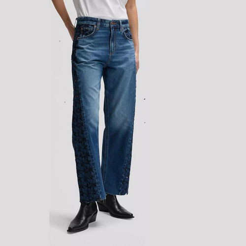 Lee Women's Lee Rider Loose Barrel Jeans in Blue Royalty - Main Image Front