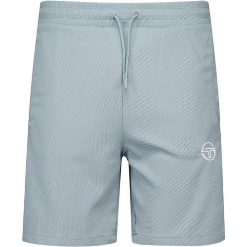 Sergio Tacchini Mens Pietrapertosa Side Stripes Drawstring Sports Shorts in Lead Grey