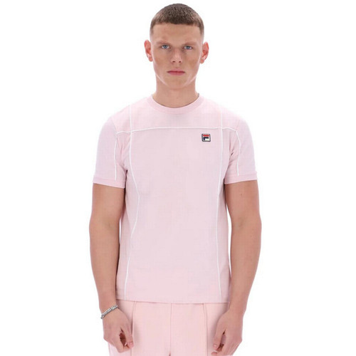 Fila Vintage Terri Contrast Piping Tee in Pale Lilac - Main Image Model Front Facing