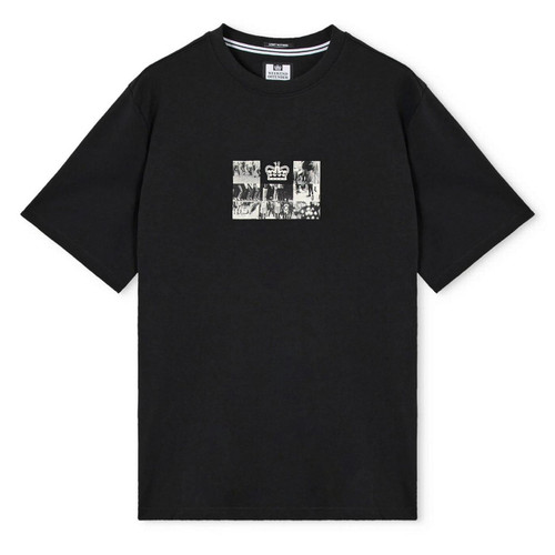 Weekend Offender Albion Graphic Print Tee in Black - Front Panel Main Image